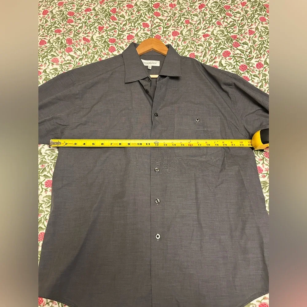 Yves Saint Laurent Men’s Grey Button Down Shirt - Size 17 (XL) - Picture 7 of 7